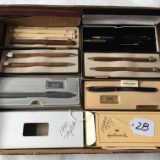 (6) Pen/Pencil Sets From 1980's/90's W/Cases