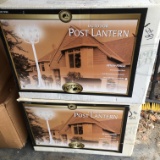 Unopened Outdoor Post Lanter By Hampton Bay In Cast Aluminum