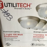 (4) Unused Utilitech Ceiling Lights In Brushed Nickel Finish