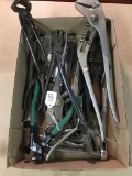 Group of Tools with Large Channel Locks, Wrenches and More!