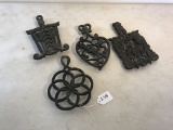 Cast Iron Trivets, Three