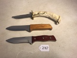 Three Knives w/ Handmade Handles