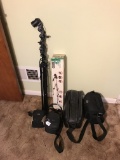 Lot of Camera Bags, Tripod and Light