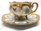 Unmarked Cup & Saucer W/Gold Trim & Butterflies