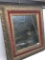 Antique Hanging Mirror In Embossed Gesso Frame