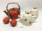 Vintage 60's Made In Japan Teapots, Salt/Pepper, & Honey Pot