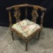 Antique Walnut Carved Corner Chair