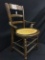 Antique Walnut Side Chair W/Caned Seat Is 36