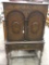 Vintage Rockford Furniture Mahogany 2-Door Cabinet W/Stenciled Burl Front