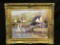 Impressionist Print On Board In Ornate Gold Frame