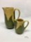 Pair Of Vintage Shawnee Pottery Corn King Pitchers