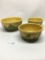 (3) Vintage Shawnee Pottery Corn King Mixing Bowls