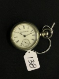 Antique Pocketwatch: Elgin National Watch Co. In Silver-Tone Case