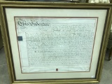 Framed 1821 Slave/Indentured Document