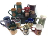 Lot Of (10) Stoneware Drinking Mugs From Oktoberfest, Ohio Renaissance Fair, & A Few Others