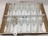 Set Of (12) Shannon 24% Lead Crystal Wine Glasses Are 8
