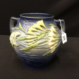 Roseville Freesia Double Handled Vase Marked 4-8