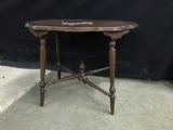 Wooden 4-Leg Table *leg & cross supports have some damage*