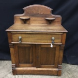 Antique Wooden Wash Stand W/Victorian Pulls
