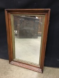 Victorian Walnut Framed Mirror Is 16