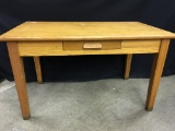 Oak 1-Drawer Library Table