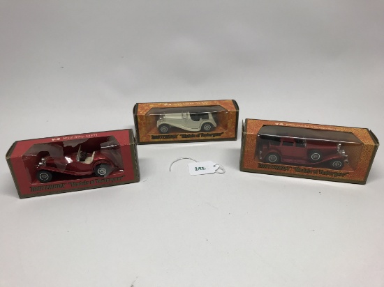 Matchbox Lot, 1/43 scale, set of 3 Models of Yesteryear