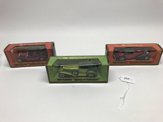 Matchbox Lot, 1/43 scale, set of 3 Models of Yesteryear