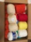 18 Gallon Plastic Tote W/Lid Full Of Crochet Thread & Yarn