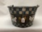Galvanized Bucket W/Hand Painted Chickens Is 8.5