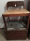 Wooden Box & Vintage Vanity Chair