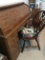 Pressed Wood Roll-Top Desk W/Chair