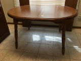Pine Kitchen Table W/Formica Top & (2) 11.5