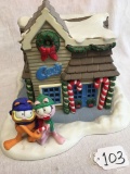 Danbury Mint Garfield's Christmas Villages By Jim Davis 