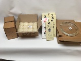 Lot Of Unused Candles & Glass Candle Holders