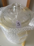 Large Glass Lidded Counter Jar Is 13