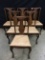 Set of (6) Oak Chairs W/Padded Seats