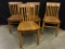 Set Of (4) Vintage Oak Chairs By Murphy Furniture, Owensboro, Ky.