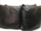 (4) Brown Leather Pillows Are Appox. 22