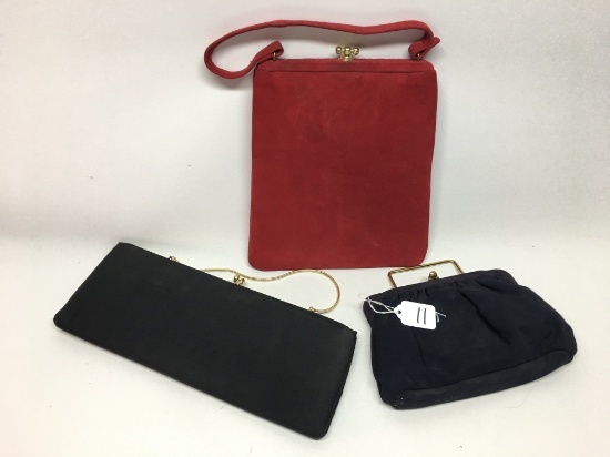 (3) Older Purses,  (2) W/Change Holder