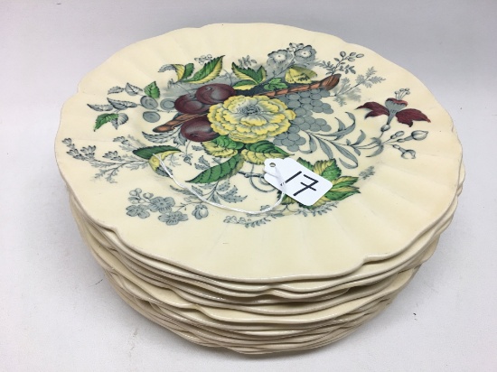 (12) Royal Doulton 10.25" Dinner Plates In "The Kirkwood" Pattern