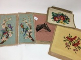 (4) Needlepoints In Various Sizes-Avg. 15