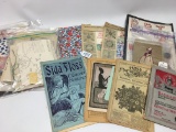 Lot Of Older Sewing Items, Paper Related, Patterns, & Older Similar Items