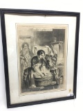 Antique Framed Print Titled 