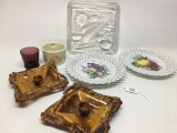 Lot Of Misc. Items: Candle Holders, Otterbein, Ohio Cup, M.G. Plates, & More!!