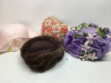 Lot Of Vintage Ladies Hats Incl. A Christian Dior, Chapeaux