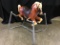 Vintage Plastic Hobby Horse On Metal Stand Is 31