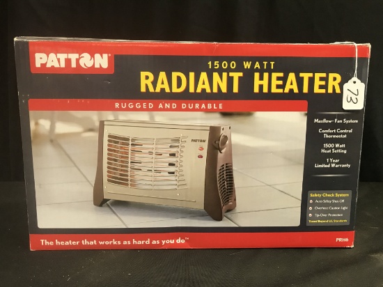 Patton 1500 Watt Radiant Heater In Box
