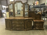 (3) Pc. Bedroom Set With Burl Accents By Stanley Furniture