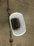 105 Lb. Cast Iron Weight Set W/Bar