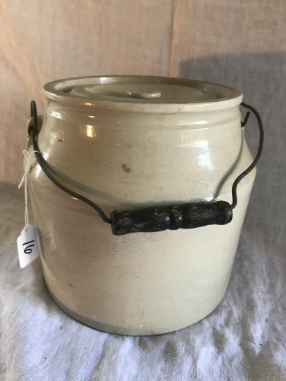 Antique Stoneware Lidded Container